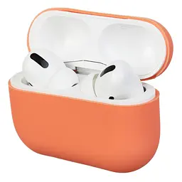 Силіконовий чохол для навушників Apple AirPods Pro, Ultrathin Silicone Case, помаранчевий, захисний чохол, ультратонкий і легкий, захист від подряпин і пилу, м"який силікон, ArmorStandart (ARM55966)