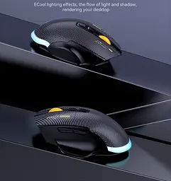 Комп'ютерна миша MiKESPN W601  бездротова, безшумна з акумулятором та підсвічуванням 2,4G+Bluetooth  Black - мініатюра 9
