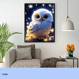 Набір для розпису по номерах "Сова" 40*50 см, IDEA2-GX47066, ТМ "99IDEAS" - мініатюра 3
