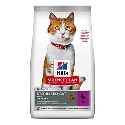 Сухий корм Hill's SP Adult Sterilised Cat Duck для дорослих стерилізованих котів, з качкою, 0,3 кг