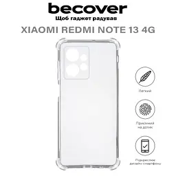 Чохол до мобільного телефона BeCover Anti-Shock Xiaomi Redmi Note 13 4G Clear (710645) - мініатюра 6
