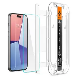 Захисне скло Spigen Glas.TR EZFIT HD для iPhone 16 | 15 (AGL06907) - мініатюра 3