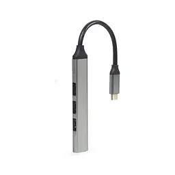 Концентратор Gembird USB-C to 1xUSB 3.1 + 3xUSB 2.0 silver (UHB-CM-U3P1U2P3-03) - мініатюра 2