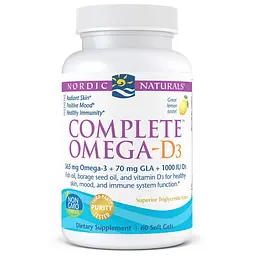 Жирні кислоти Nordic Naturals Complete Omega-D3, 60 капсул лимон - мініатюра 2
