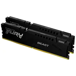 Модуль пам'яті для комп'ютера DDR5 16GB (2x8GB) 5600 MHz Beast Kingston Fury (ex.HyperX) (KF556C36BBEK2-16) - мініатюра 1