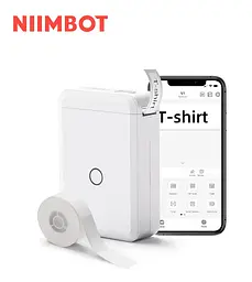 Принтер етикеток та штрихкодів NIIMBOT D110, термопринтер + рулон етикеток