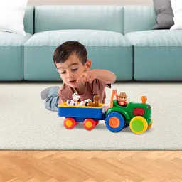 Розвиваюча іграшка Kiddi Smart Трактор з трейлером (063180) - мініатюра 9
