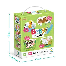 Дитячий пазл 4 в 1 "Baby puzzle. День на фермі" DoDo Toys 300687 набір 4 в 1 - мініатюра 5