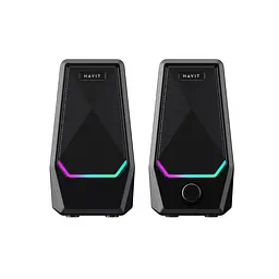 Стерео колонки HAVIT SK768 USB 10W RGB Black HAVIT (28644-000) - мініатюра 2