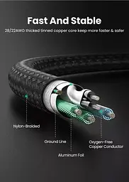 Кабель подовжувач USB Type C 3.1 Gen 2 UGREEN US372 4K/60HZ 10GBPS 5A 100W 1 м Gray (30205) - мініатюра 4