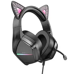Накладні навушники BO106 Cute cat (USB+3.5mm/2m) Phantom Cat Borofone teh0029536 - мініатюра 1