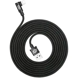Дата кабель USB 2.0 AM to Lightning 2.0m 1.5A 90° corner black Baseus (CALMVP-A01) - мініатюра 2