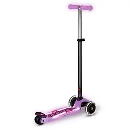 Самокат дитячий Micro Maxi Deluxe Glow LED Plus 3-колісний сяйнисто-пурпуровий (MMD378) - мініатюра 4