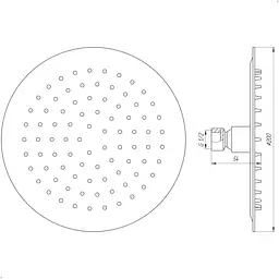 Верхній душ Globus Lux ST-0200-R 000018563, Нержавіюча сталь - мініатюра 5