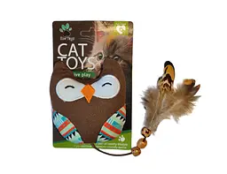 Мягкая игрушка для котов EcoToys Сова с кошачьей мятой 9.5x8 см