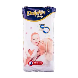 Підгузки Dolphin Midi 3 5 - 9 кг 36 шт (8680131203383)