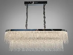 Овальна кришталева люстра Diasha 376-L1000x300CH LED-модель з потужністю 250 Вт, завдовжки 99 см і каскадним блиском