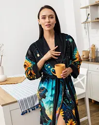 Халат жіночий з плюшевого велюру ексклюзивний Night 18311 L-XL - мініатюра 2
