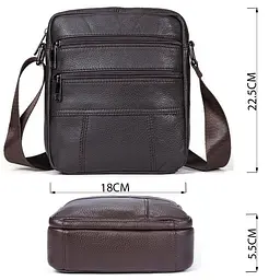 Сумка чоловіча флотар 14759 Vintage коричнева - мініатюра 8