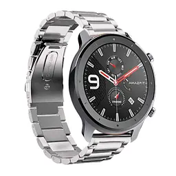 Ремінець сталевий BeWatch 20 мм для Amazfit GTR 42мм/GTS/BIP lite Сріблястий (1110405) - мініатюра 4