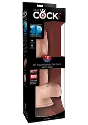 Фалоімітатор King Cock With Balls 10 Inch 25.4 см тілесний - мініатюра 4