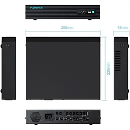 ДБЖ Marsriva DC UPS KP9 Pro 240VAC 12xDC+PoE24VGigabit1A+USB, 14V/16V/19V/24V/48V/53V 100W 24000mAh - мініатюра 3
