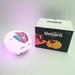 Силіконовий дитячий нічник Єдиноріг 7 LED акумуляторний USB світильник іграшка 3D TOYS LAMP - мініатюра 10