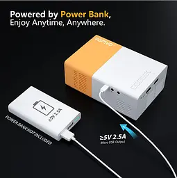 Мультимедійний портативний проектор Vamvo YG300 Pro HD LED 2000 Лм - мініатюра 2