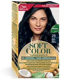 Фарба для волосся Wella Soft Color відтінок 28 Синяво-чорний (3614228865876) - мініатюра 2