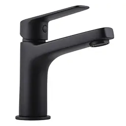 Змішувач для умивальника Topaz Capri TCA-15207-H44-BL картридж D25 H=140 шланги 45см Чорний матовий - мініатюра 3