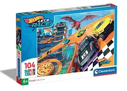 Пазл Clementoni SuperСolor: Швидкісні перегони, Hot Wheels (SuperСolor - Hot Wheels Let's Race Puzzle - 104 pcs.), 104 ел. (25760)