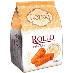 Рулетики Golski Ролло вафельний смак шоколаду, 200 г (905886) - мініатюра 2