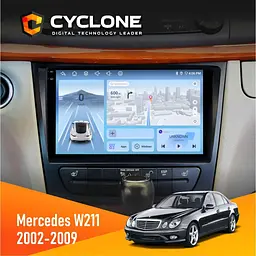 Штатна магнітола Mercedes-Benz E-Class (W211) 2002-2009 Cyclone C9-012 4x64 DSP 4G Cyclone (НФ-00007344)