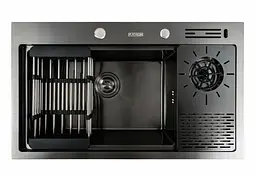 Кухонна мийка Platinum HANDMADE PVD чорна 78*46 (SP000041338)