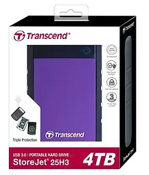Зовнішній жорсткий диск Transcend StoreJet 25H3 4TB Purple (TS4TSJ25H3P) [68582] - мініатюра 4