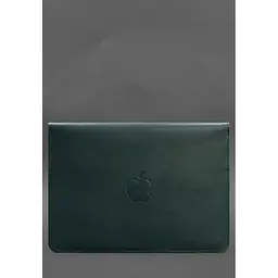 Шкіряний чохол-конверт BlankNote на магнітах для MacBook 16 дюймів Зелений - мініатюра 2