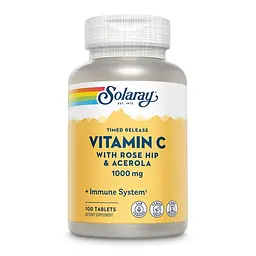 Вітаміни та мінерали Solaray Vitamin C 1000 mg Timed Release, 100 таблеток