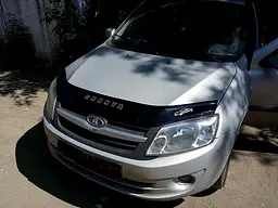 Дефлектор капоту мухобійка для Lada Granta 2011- Евро Крепление (Vip Tuning) VZ02