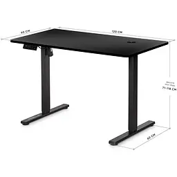 Стіл Mealux PowerDesk Energy Black з електрорегулюванням висоти (EVO-201 Energy B/B) - мініатюра 2