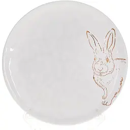 Набір 4 керамічні тарілки "Bunny" BonaDi Ø21х2 см kuh0007095