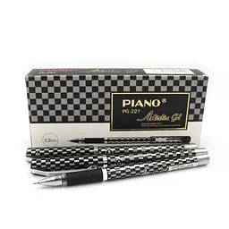Набір гелевих ручок Piano Artistic Col, чорна, 12 шт., 227-PGBK