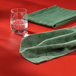 Кухонний рушник KELA Cora 70x50 см зелений візерунок (12822) - мініатюра 2
