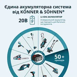 Акумуляторний багатофункційний тример Konner & Sohnen без АКБ та ЗП KS MFT-20V - мініатюра 13