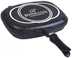 Сковорода гриль BOHMANN BH-1700-32MRB двухсторонняя 32 см с мраморным покрытием - мініатюра 3