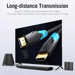 Кабель мультимедійний HDMI M to HDMI M 15.0m 4K30Hz black Vention (AACBN) - мініатюра 5