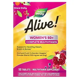 Мультивітаміни повного комплексу для жінок 50+ Nature's Way Alive! Women's 50+ Complete Multivitamin 50 таблеток - мініатюра 2