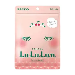 Маска для обличчя Lululun Face Mask Tohoku Cherry Антиоксидантна З екстрактами фруктів 7 шт (4582305068603) - мініатюра 4