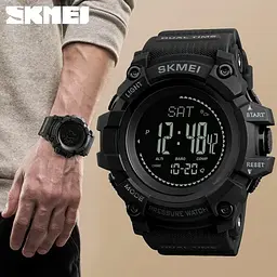 Чоловічий годинник з барометром Skmei 1358 processor (Чорний) - мініатюра 8
