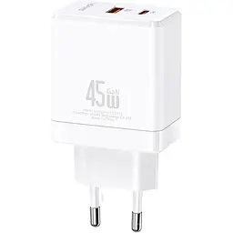 Мережевий зарядний пристрій Usams T58 US-CC178 GaN 45W White [CC178TC02] [139645]