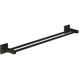 Тримач для рушника подвійний Grohe 600 мм QuickFix Start Cube 411042430 Чорний матовий